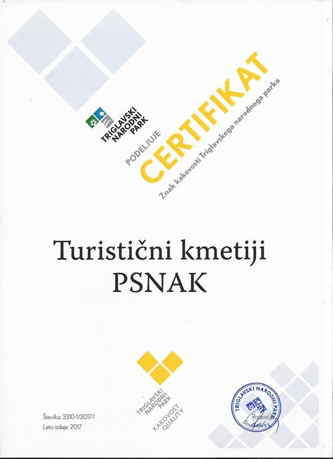 Ferienwohnung Turisticna Kmetija Psnak Mojstrana Exterior foto